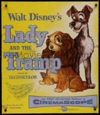 8w1014 LADY & THE TRAMP 1sh 1955 Disney classic cartoon, great images of the top dog cast!
