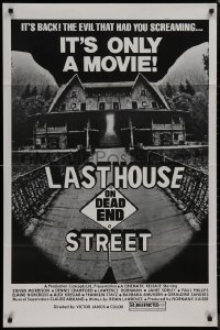 8w1018 LAST HOUSE ON DEAD END STREET 1sh 1977 evil that had you screaming is back, it's only a movie