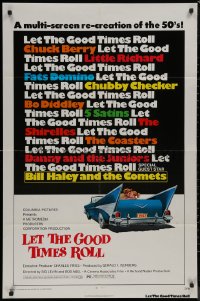 8w1027 LET THE GOOD TIMES ROLL 1sh 1973 Chuck Berry, Bill Haley, The Shirelles & real '50s rockers!