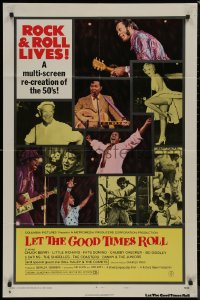 8w1026 LET THE GOOD TIMES ROLL style B int'l 1sh 1973 Chuck Berry, Marilyn Monroe & '50s rockers!