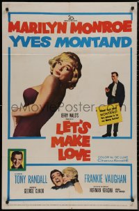 8w1029 LET'S MAKE LOVE 1sh 1960 great images of super sexy Marilyn Monroe & Yves Montand!