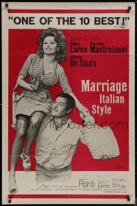 8w1061 MARRIAGE ITALIAN STYLE 1sh 1965 Matrimonio all'Italiana, Sophia Loren, Mastroianni, De Sica!