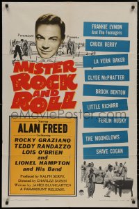 8w1076 MISTER ROCK & ROLL 1sh 1957 musicians Alan Freed, Little Richard, Chuck Berry!