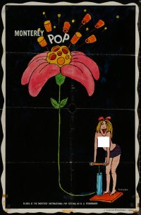 8w1081 MONTEREY POP 1sh 1968 D.A. Pennebaker, rock & roll, great sexy Tomi Ungerer art!