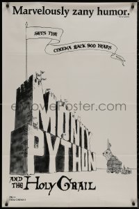 8w1082 MONTY PYTHON & THE HOLY GRAIL 1sh 1975 Terry Gilliam, John Cleese, art of Trojan bunny!