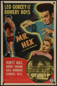 8w1087 MR HEX 1sh 1946 great image of boxer Huntz Hall with Leo Gorcey & The Bowery Boys!