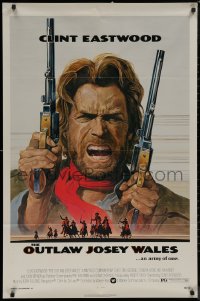 8w1120 OUTLAW JOSEY WALES NSS style 1sh 1976 Clint Eastwood is an army of one, Anderson art!