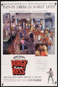 8w1141 PORGY & BESS 1sh 1959 art of Sidney Poitier, Dorothy Dandridge & Sammy Davis Jr.!