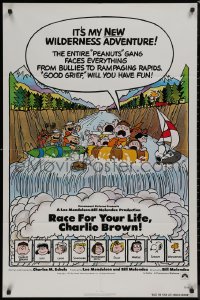 8w1152 RACE FOR YOUR LIFE CHARLIE BROWN int'l 1sh 1977 Charles M. Schulz, art of Snoopy & Peanuts gang!