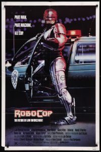 8w1178 ROBOCOP 1sh 1988 Paul Verhoeven, full-length cyborg policeman Peter Weller by Mike Bryan!