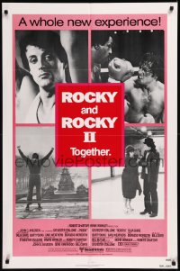 8w1182 ROCKY /ROCKY II 1sh 1980 Sylvester Stallone, Carl Weathers boxing classic double-bill!