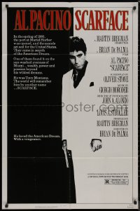 8w1197 SCARFACE 1sh 1983 Al Pacino as Tony Montana, Brian De Palma, Oliver Stone!