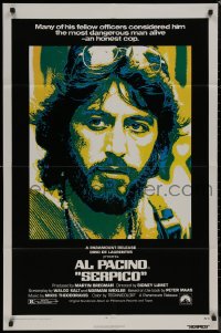 8w1201 SERPICO 1sh 1974 great image of undercover cop Al Pacino, Sidney Lumet crime classic!