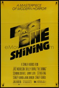 8w1210 SHINING studio style 1sh 1980 Stephen King & Stanley Kubrick, iconic art by Saul Bass!