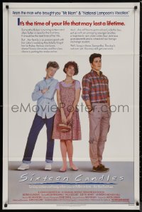 8w1217 SIXTEEN CANDLES 1sh 1984 Molly Ringwald, Anthony Michael Hall, directed by John Hughes!