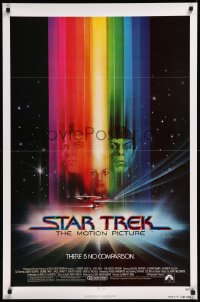 8w1230 STAR TREK advance 1sh 1979 cool art of Shatner, Nimoy, Khambatta and Enterprise by Bob Peak!