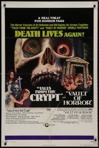 8w1250 TALES FROM THE CRYPT/VAULT OF HORROR 1sh 1973 horror double bill, creepy artwork!