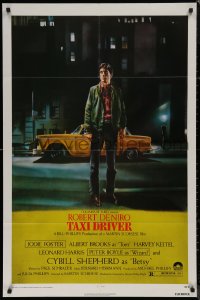 8w1253 TAXI DRIVER 1sh 1976 classic Peellaert art of Robert De Niro, directed by Martin Scorsese!