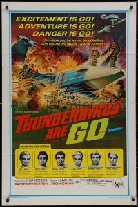 8w1270 THUNDERBIRDS ARE GO 1sh 1967 marionette puppets, really cool sci-fi action artwork!