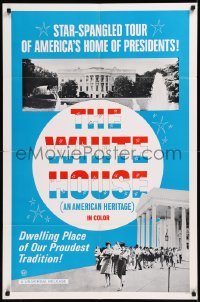 8w1315 WHITE HOUSE 1sh 1960s tour of home of Presidents, an American heritage!
