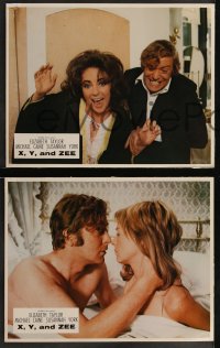 8w0063 X Y & ZEE 15 French LCs 1971 great images of Elizabeth Taylor, Michael Caine, Susannah York!