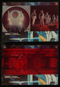 8w0114 2001: A SPACE ODYSSEY 16 German LCs R1978 Stanley Kubrick, sci-fi border art by Bob McCall!