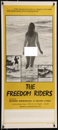 8x0015 FREEDOM RIDERS Aust daybill 1972 completely naked Aussie surfer girl, yellow border design!