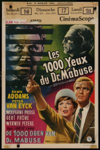 8x0070 1000 EYES OF DR. MABUSE Belgian 1960 directed by Fritz Lang, Dawn Addams, Peter van Eyck!