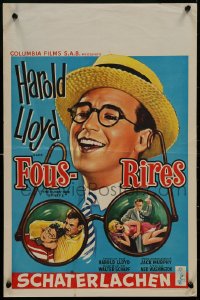 8x0084 FUNNY SIDE OF LIFE Belgian 1963 great different artwork of Harold Lloyd, compilation!