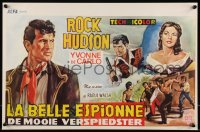 8x0114 SEA DEVILS Belgian R1960s Rock Hudson is a six-four fighting man taming Yvonne De Carlo!