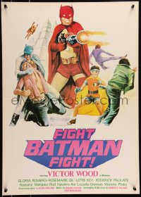 8x0001 FIGHT BATMAN FIGHT Filipino poster 1973 different art of Victor Wood in the title role!