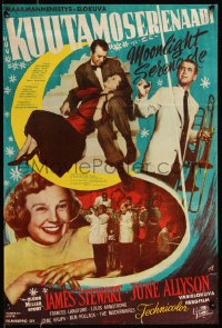 8x0005 GLENN MILLER STORY Finnish 1954 James Stewart in title role, June Allyson, Louis Armstrong!