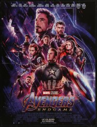 8x0311 AVENGERS: ENDGAME advance French 16x21 2019 Marvel, montage with Downey Jr., Hemsworth & cast!