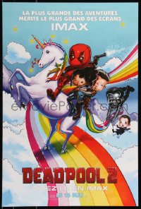 8x0331 DEADPOOL 2 IMAX teaser French 16x24 2018 Ryan Reynolds, different wacky unicorn art!