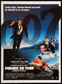 8x0370 LICENCE TO KILL French 16x21 1989 Timothy Dalton as Bond, Carey Lowell, sexy Talisa Soto!