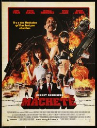 8x0377 MACHETE French 16x21 2009 Robert Rodriguez, Danny Trejo, Jessica Alba, Robert De Niro & cast!