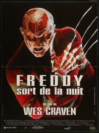 8x0380 NEW NIGHTMARE French 16x22 1995 great different image of Robert Englund as Freddy Kruger!