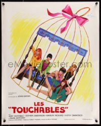 8x0410 TOUCHABLES French 18x22 1969 best different art of girls in cage by Boris Grinsson!