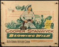 8x0235 BLOWING WILD 1/2sh 1953 Gary Cooper, Barbara Stanwyck, Ruth Roman, Anthony Quinn!