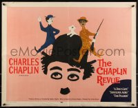 8x0238 CHAPLIN REVUE 1/2sh 1960 Charlie comedy compilation, great artwork by Leo Kouper!