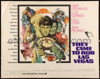 8x0291 THEY CAME TO ROB LAS VEGAS 1/2sh 1968 Gary Lockwood, cool McCarthy art including roulette wheel