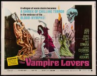 8x0292 VAMPIRE LOVERS 1/2sh 1970 Hammer, taste the deadly passion of the blood-nymphs if you dare!