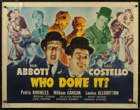 8x0298 WHO DONE IT 1/2sh 1942 montage with Bud Abbott & Lou Costello and top cast, ultra rare!