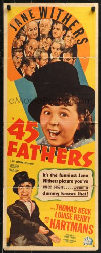 8x0424 45 FATHERS insert 1937 orphan Jane Withers just wants to be adopted, she was never funnier!
