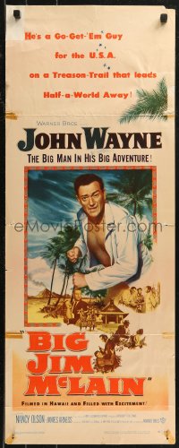 8x0434 BIG JIM McLAIN insert 1952 Uncle Sam said Go Get 'Em & BIG John Wayne was the man they sent!