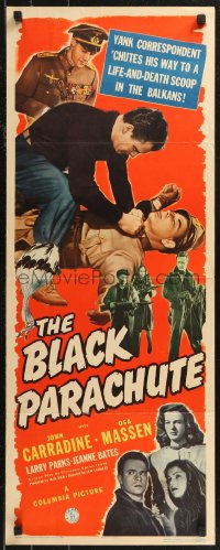 8x0436 BLACK PARACHUTE insert 1944 Larry Parks, a band of balkan guerrillas led by a Yank!