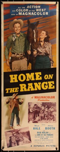 8x0488 HOME ON THE RANGE insert 1946 Monte Hale, Lorna Gray, Bob Nolan & the Sons of the Pioneers!
