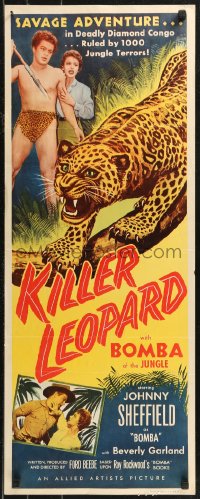8x0499 KILLER LEOPARD insert 1954 Sheffield as Bomba the Jungle Boy, 1000 savage perils!