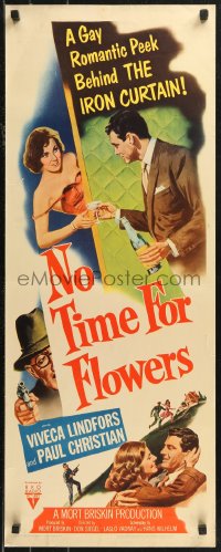 8x0519 NO TIME FOR FLOWERS insert 1953 sexy Communist Viveca Lindfors, directed by Don Siegel!