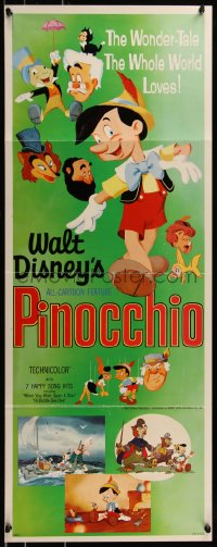 8x0530 PINOCCHIO insert R1962 Disney cartoon about a wooden boy who wants to be real!